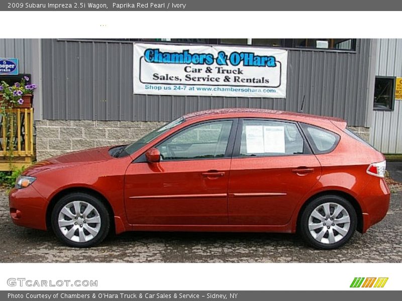 Paprika Red Pearl / Ivory 2009 Subaru Impreza 2.5i Wagon