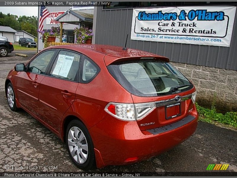 Paprika Red Pearl / Ivory 2009 Subaru Impreza 2.5i Wagon