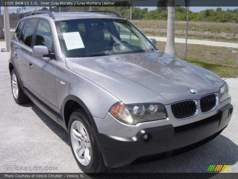 Silver Gray Metallic / Gray Montana Leather 2005 BMW X3 3.0i