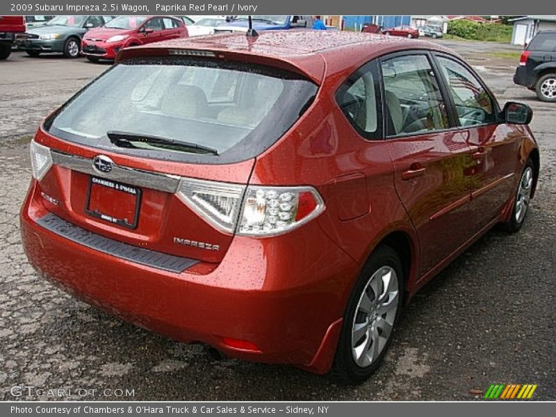 Paprika Red Pearl / Ivory 2009 Subaru Impreza 2.5i Wagon