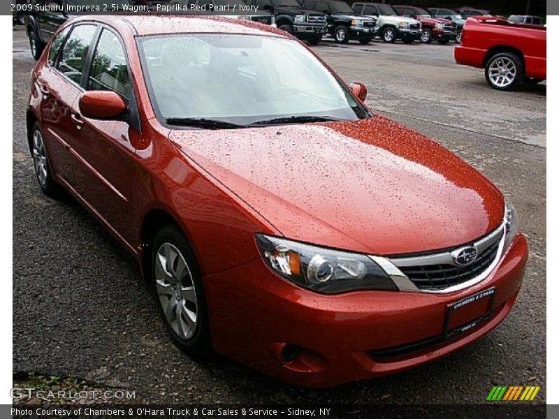 Paprika Red Pearl / Ivory 2009 Subaru Impreza 2.5i Wagon