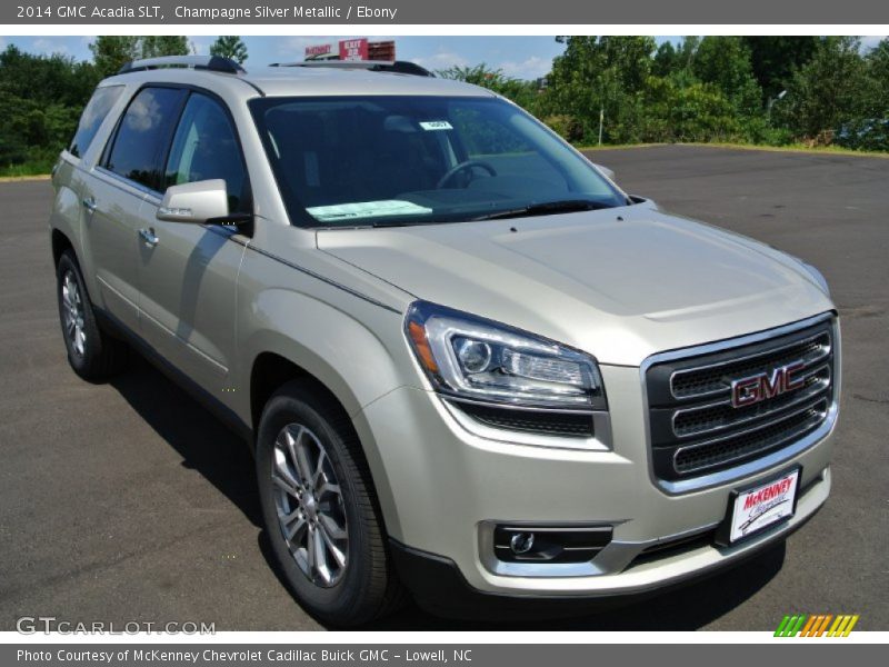Champagne Silver Metallic / Ebony 2014 GMC Acadia SLT