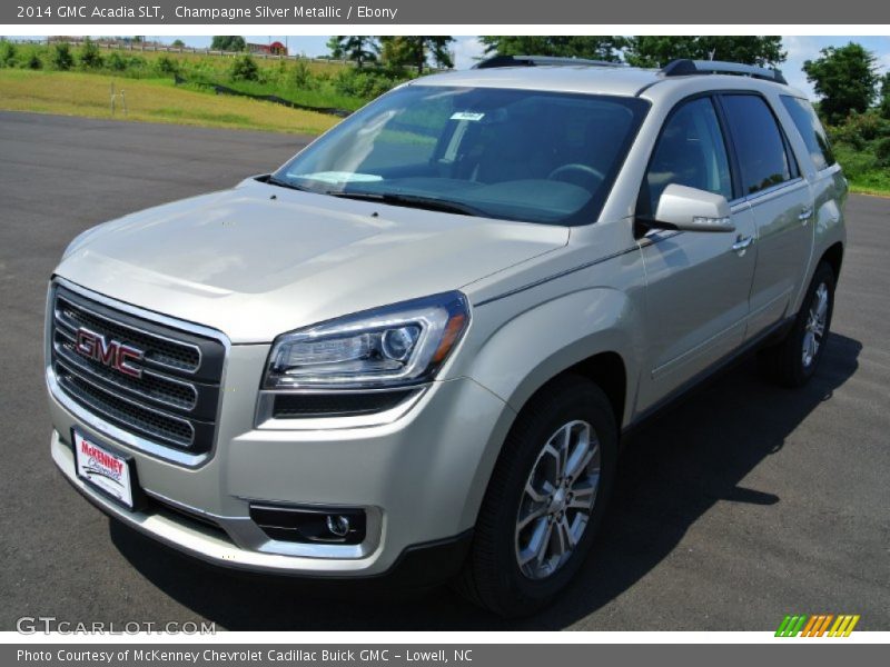 Champagne Silver Metallic / Ebony 2014 GMC Acadia SLT