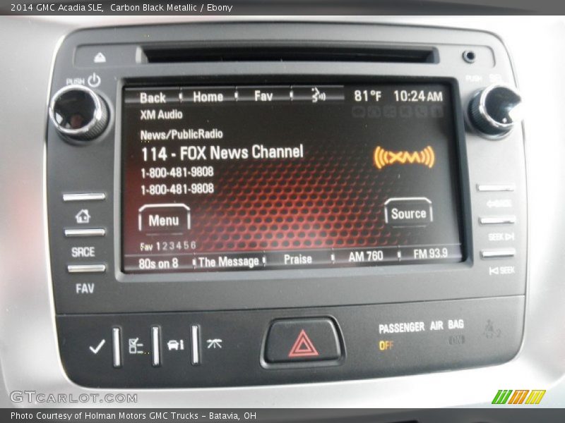 Carbon Black Metallic / Ebony 2014 GMC Acadia SLE