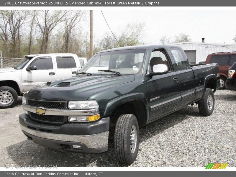Forest Green Metallic / Graphite 2001 Chevrolet Silverado 2500HD LS Extended Cab 4x4