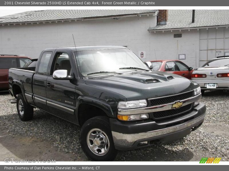 Forest Green Metallic / Graphite 2001 Chevrolet Silverado 2500HD LS Extended Cab 4x4