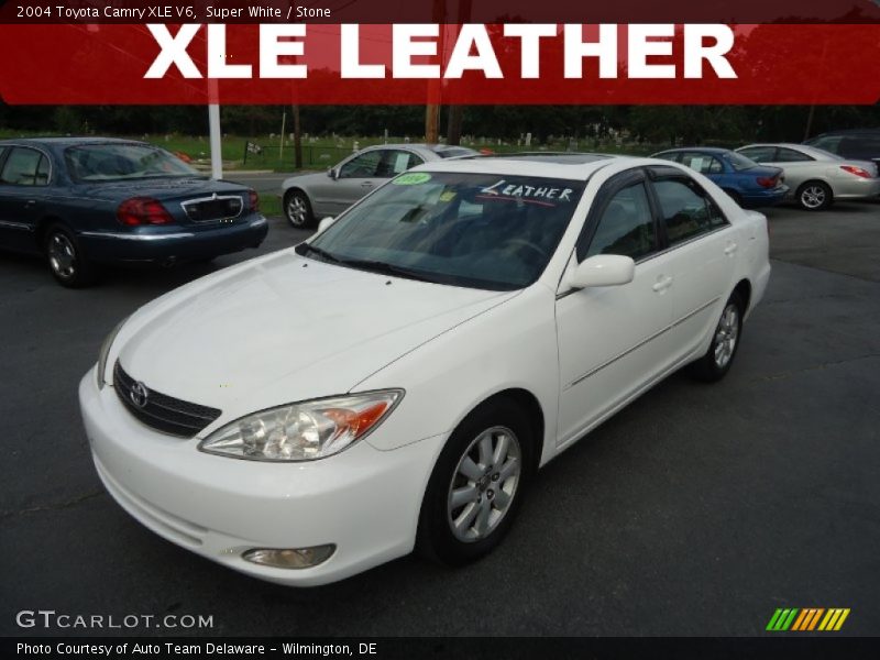 Super White / Stone 2004 Toyota Camry XLE V6