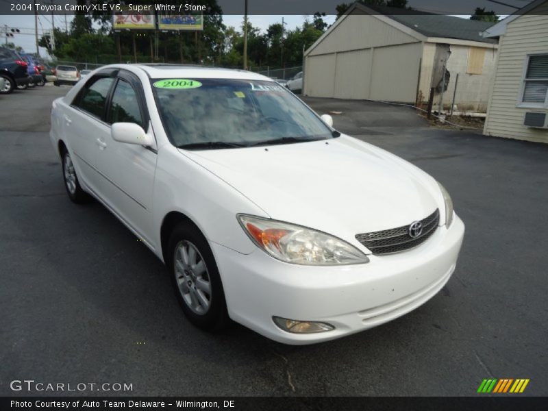 Super White / Stone 2004 Toyota Camry XLE V6