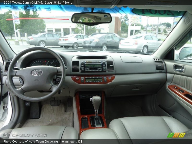 Super White / Stone 2004 Toyota Camry XLE V6