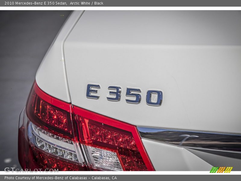 Arctic White / Black 2010 Mercedes-Benz E 350 Sedan