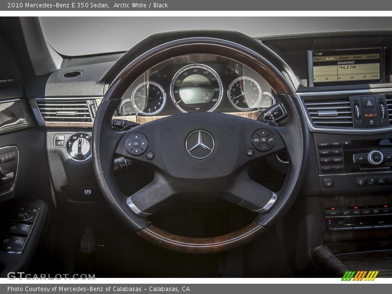 Arctic White / Black 2010 Mercedes-Benz E 350 Sedan