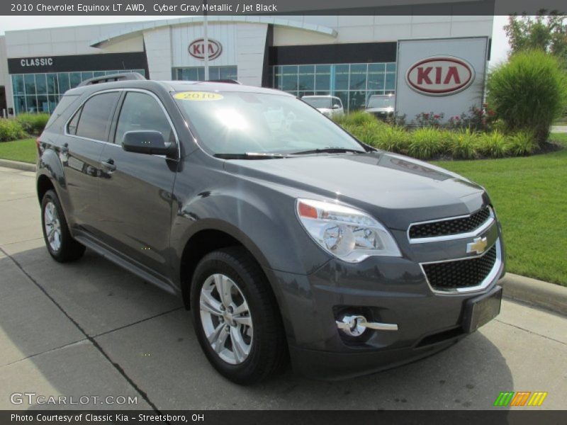 Cyber Gray Metallic / Jet Black 2010 Chevrolet Equinox LT AWD