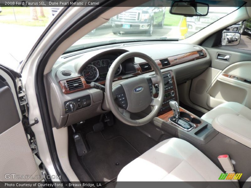 Dune Pearl Metallic / Camel 2008 Ford Taurus SEL