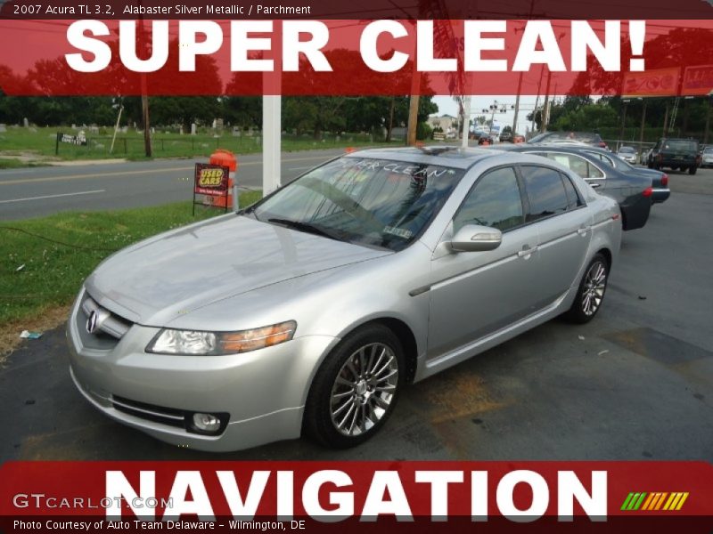 Alabaster Silver Metallic / Parchment 2007 Acura TL 3.2