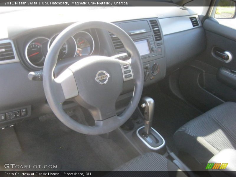Magnetic Gray Metallic / Charcoal 2011 Nissan Versa 1.8 SL Hatchback
