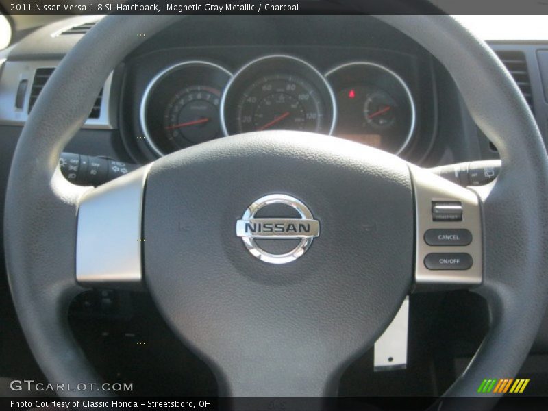 Magnetic Gray Metallic / Charcoal 2011 Nissan Versa 1.8 SL Hatchback