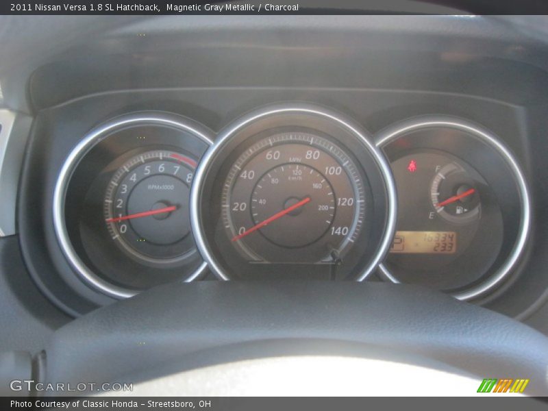 Magnetic Gray Metallic / Charcoal 2011 Nissan Versa 1.8 SL Hatchback