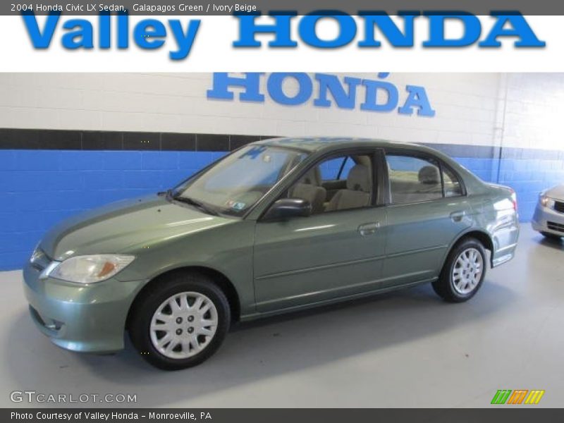 Galapagos Green / Ivory Beige 2004 Honda Civic LX Sedan