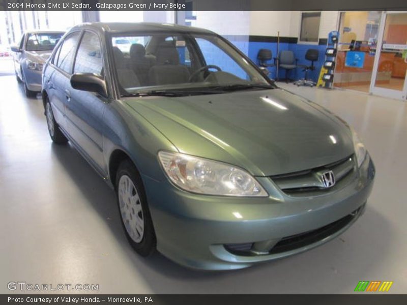 Galapagos Green / Ivory Beige 2004 Honda Civic LX Sedan