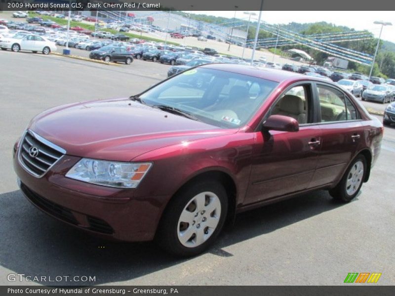 Dark Cherry Red / Camel 2009 Hyundai Sonata GLS