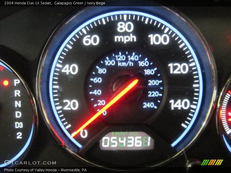 Galapagos Green / Ivory Beige 2004 Honda Civic LX Sedan