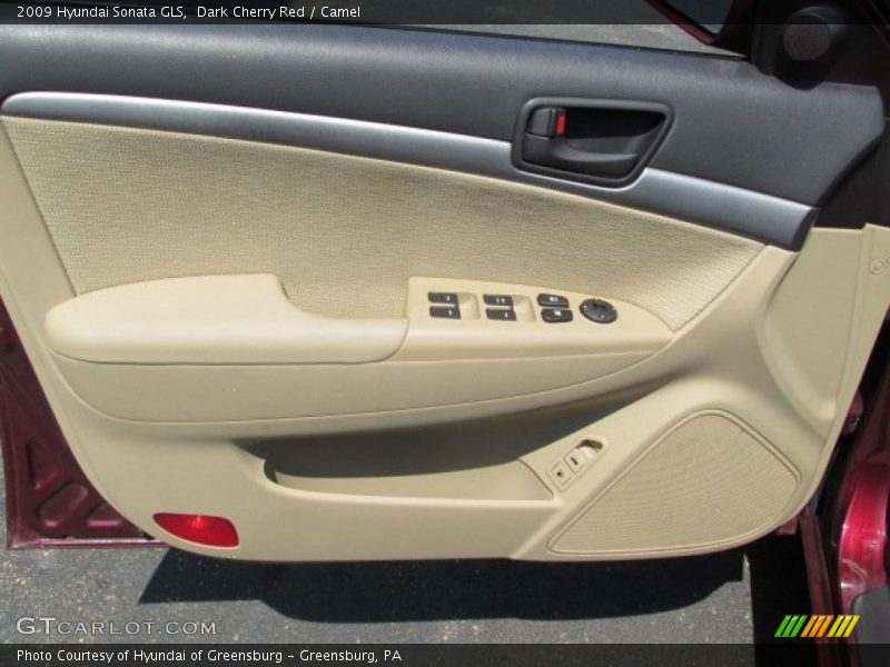 Dark Cherry Red / Camel 2009 Hyundai Sonata GLS