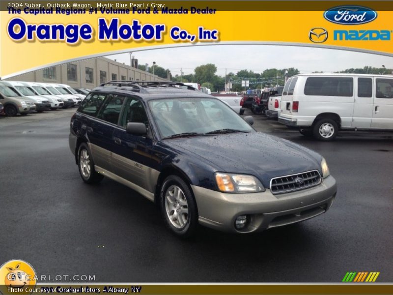 Mystic Blue Pearl / Gray 2004 Subaru Outback Wagon