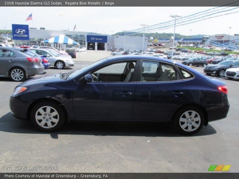 Regatta Blue Metallic / Beige 2008 Hyundai Elantra GLS Sedan