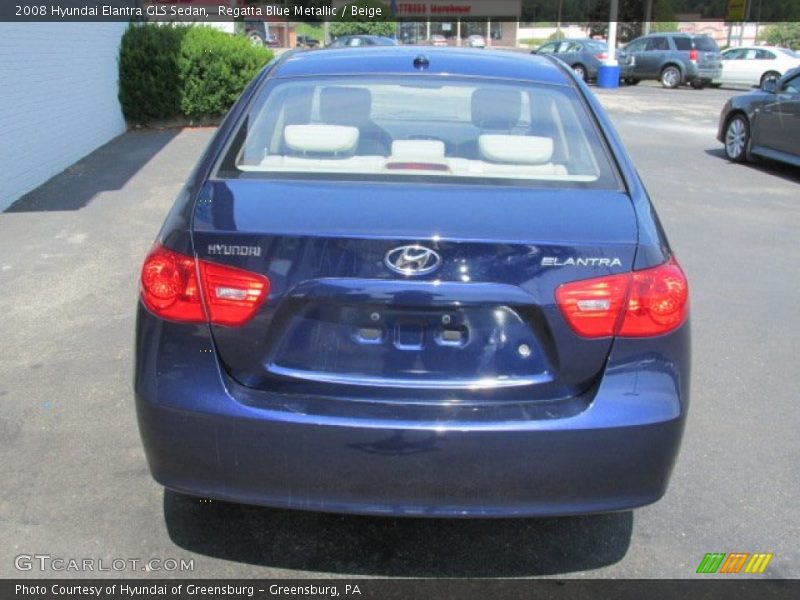 Regatta Blue Metallic / Beige 2008 Hyundai Elantra GLS Sedan