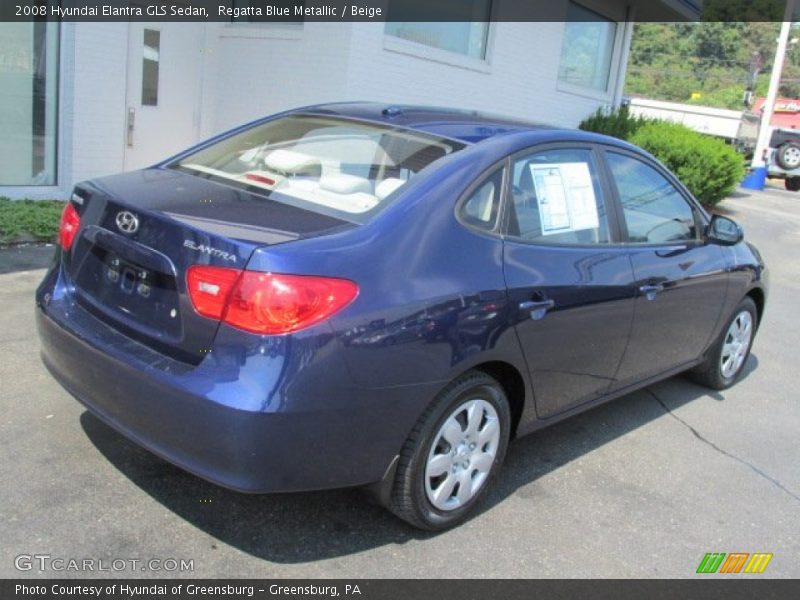 Regatta Blue Metallic / Beige 2008 Hyundai Elantra GLS Sedan