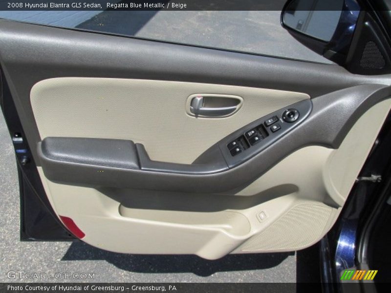 Regatta Blue Metallic / Beige 2008 Hyundai Elantra GLS Sedan