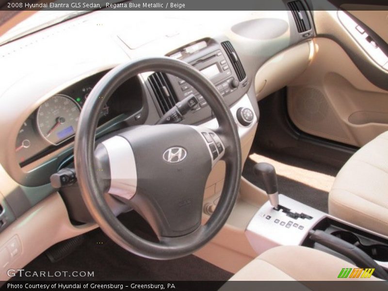 Regatta Blue Metallic / Beige 2008 Hyundai Elantra GLS Sedan