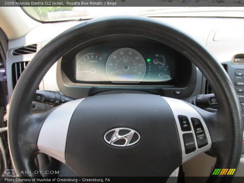 Regatta Blue Metallic / Beige 2008 Hyundai Elantra GLS Sedan