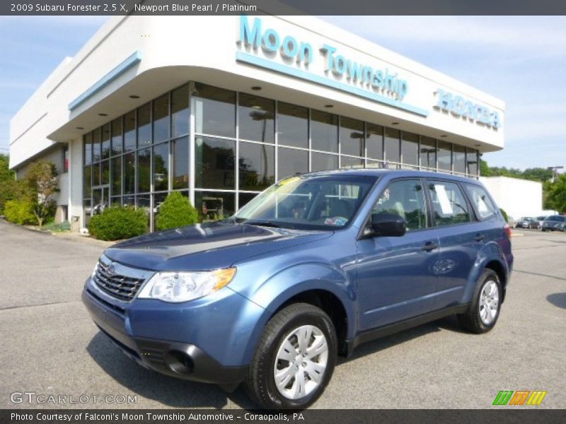 Newport Blue Pearl / Platinum 2009 Subaru Forester 2.5 X