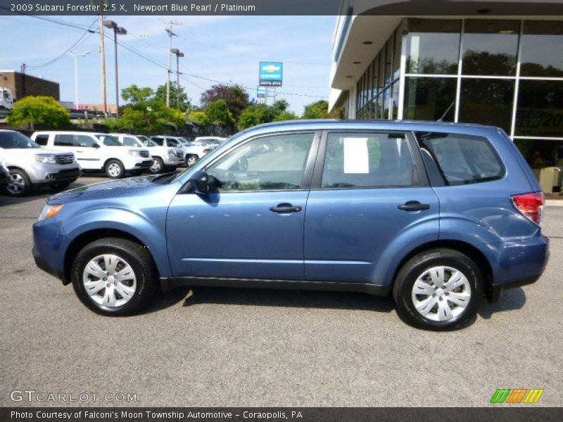 Newport Blue Pearl / Platinum 2009 Subaru Forester 2.5 X