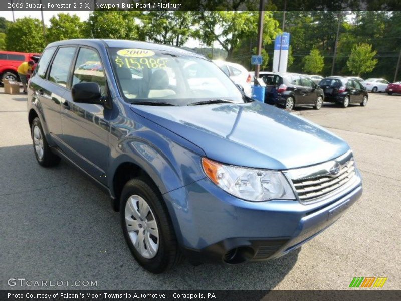 Newport Blue Pearl / Platinum 2009 Subaru Forester 2.5 X