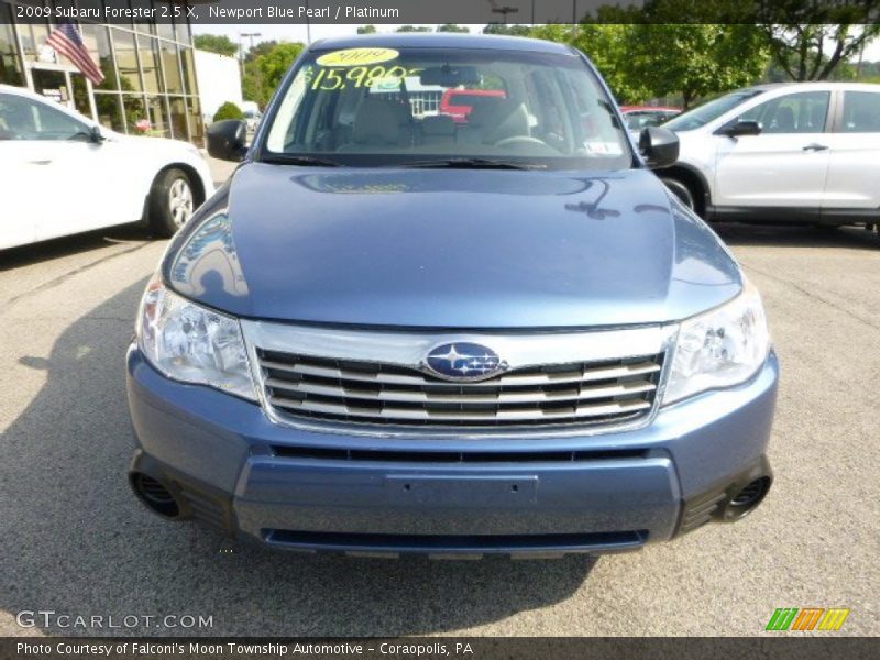 Newport Blue Pearl / Platinum 2009 Subaru Forester 2.5 X