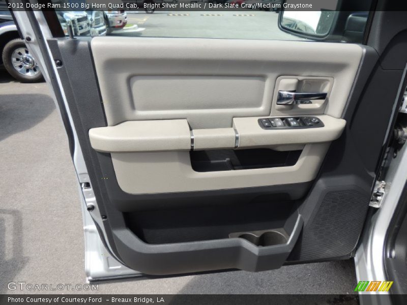 Bright Silver Metallic / Dark Slate Gray/Medium Graystone 2012 Dodge Ram 1500 Big Horn Quad Cab