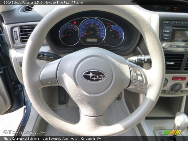 Newport Blue Pearl / Platinum 2009 Subaru Forester 2.5 X