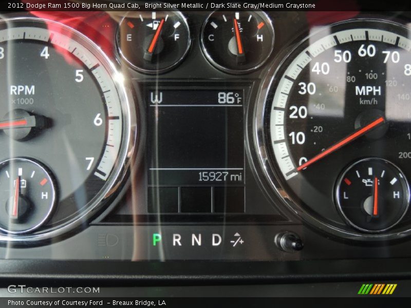 Bright Silver Metallic / Dark Slate Gray/Medium Graystone 2012 Dodge Ram 1500 Big Horn Quad Cab
