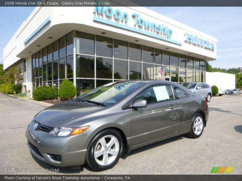 Galaxy Gray Metallic / Gray 2008 Honda Civic EX-L Coupe