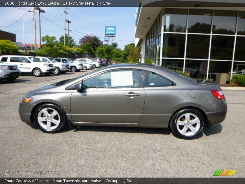 Galaxy Gray Metallic / Gray 2008 Honda Civic EX-L Coupe