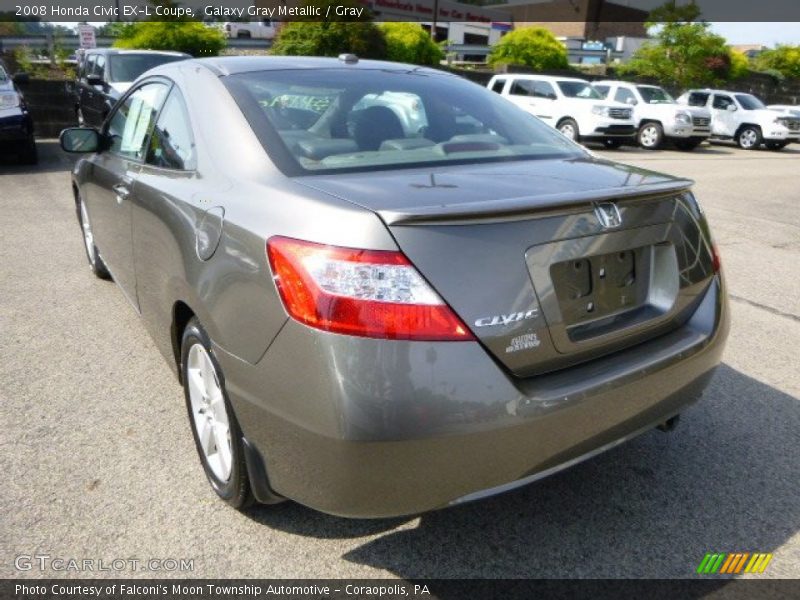Galaxy Gray Metallic / Gray 2008 Honda Civic EX-L Coupe