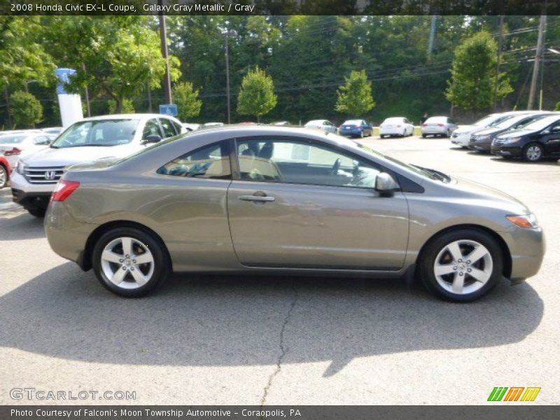 Galaxy Gray Metallic / Gray 2008 Honda Civic EX-L Coupe