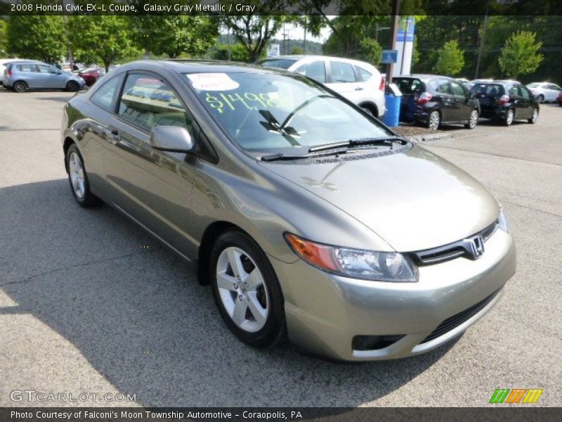 Galaxy Gray Metallic / Gray 2008 Honda Civic EX-L Coupe