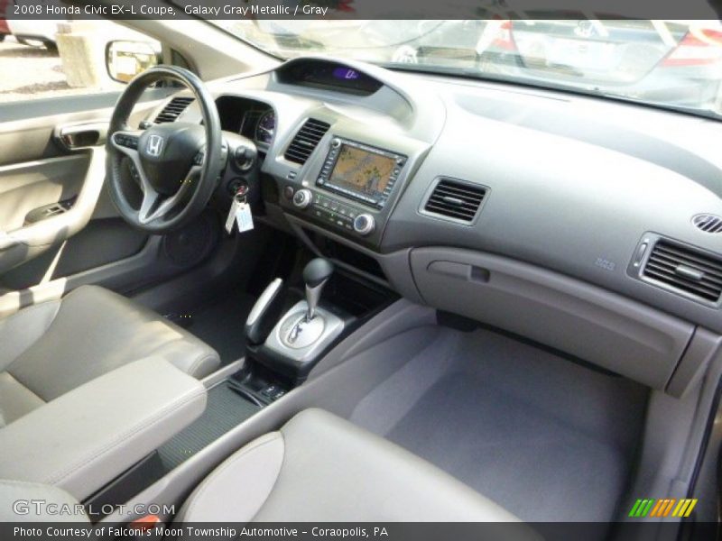 Galaxy Gray Metallic / Gray 2008 Honda Civic EX-L Coupe