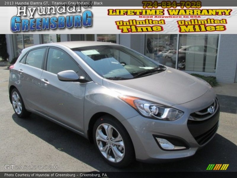 Titanium Gray Metallic / Black 2013 Hyundai Elantra GT
