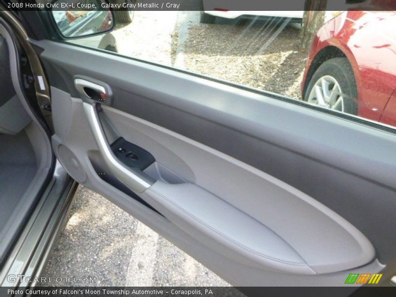 Galaxy Gray Metallic / Gray 2008 Honda Civic EX-L Coupe