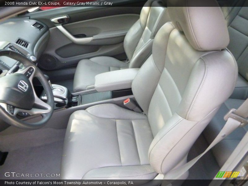 Galaxy Gray Metallic / Gray 2008 Honda Civic EX-L Coupe