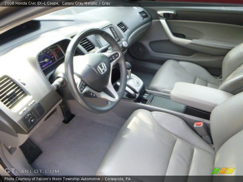 Galaxy Gray Metallic / Gray 2008 Honda Civic EX-L Coupe